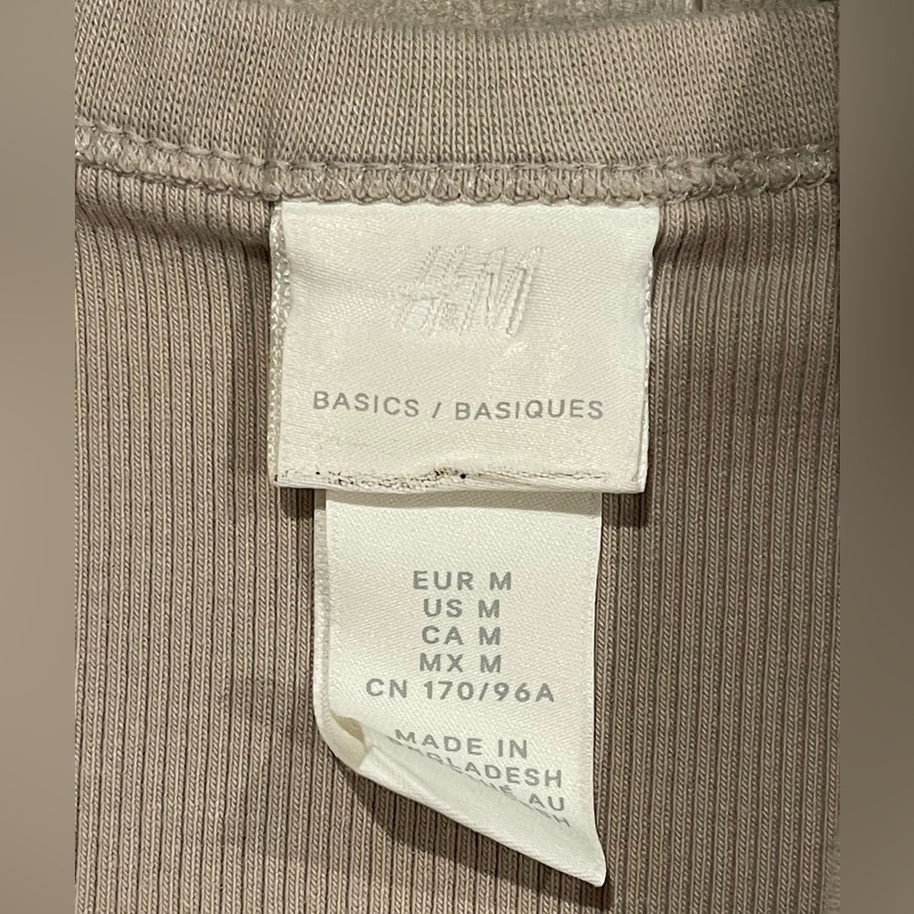 H&M Basics Taupe Tank Top Size M - Picture 5 of 7
